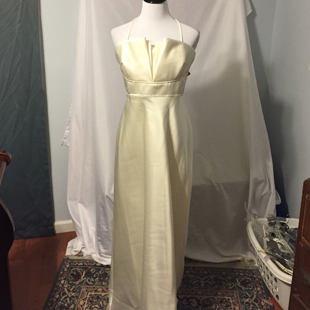 Watters & Watters ivory satin gown NWT